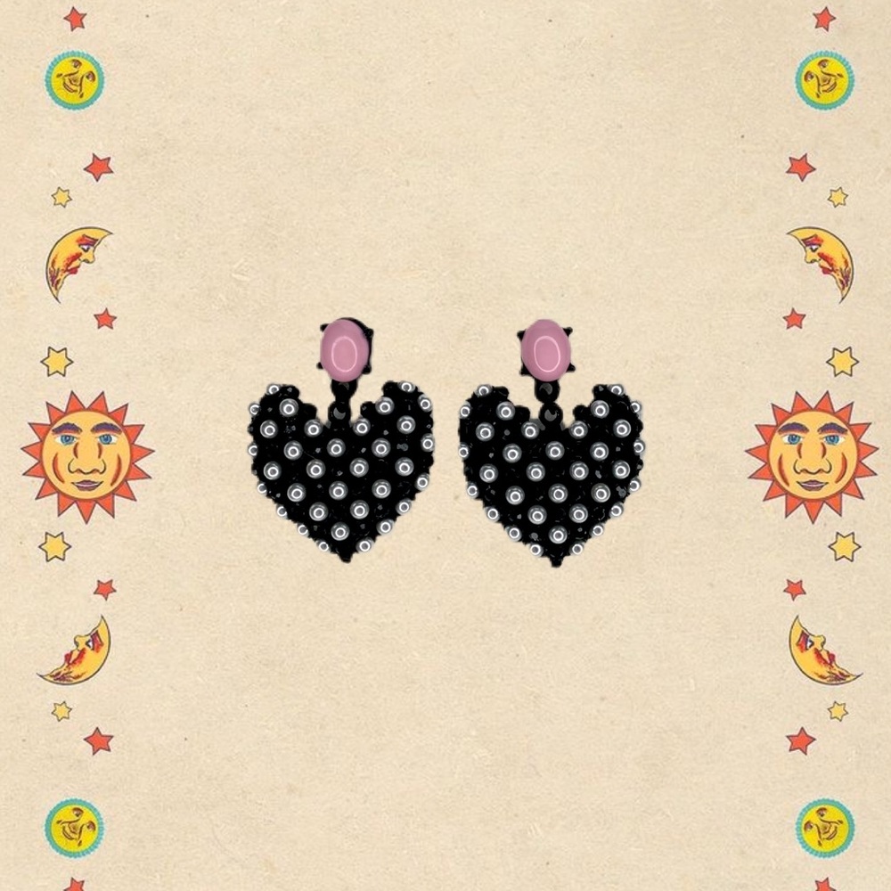Betsey Johnson Pearl Heart Earrings